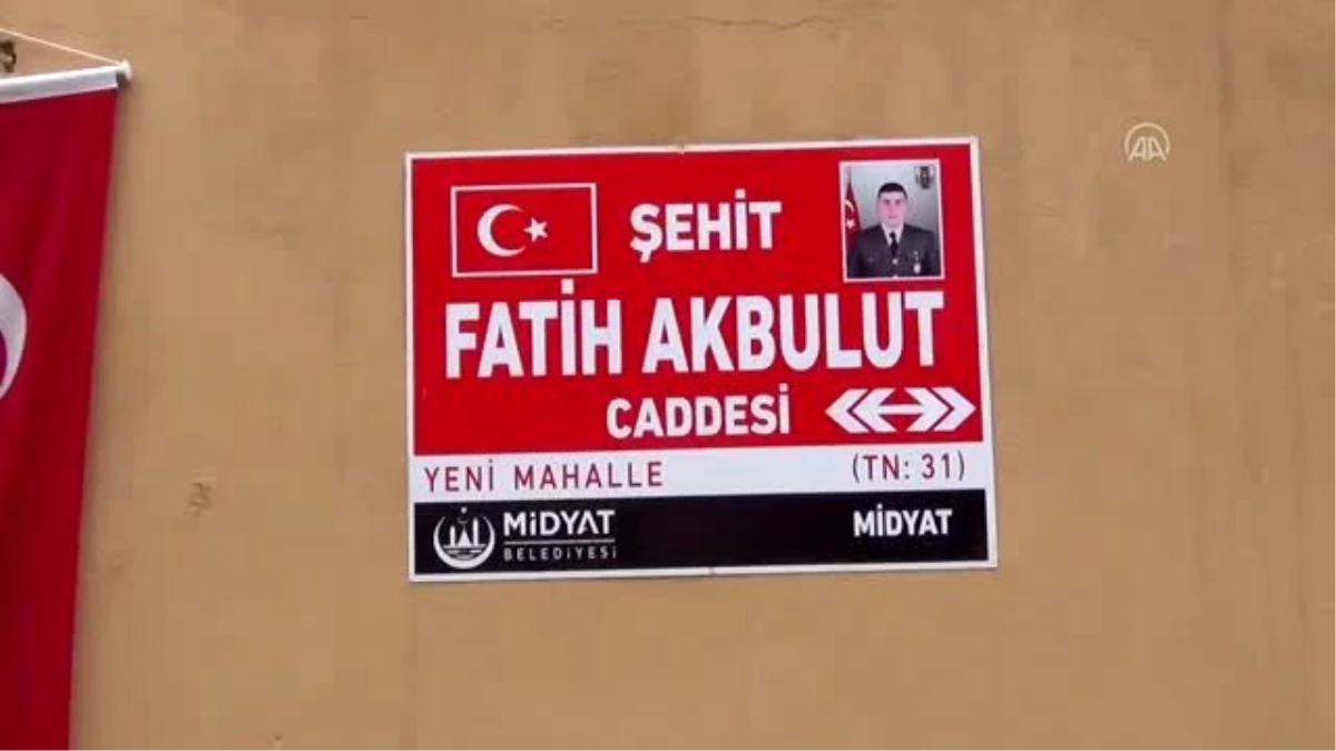 Mardin\'de şehit Uzman Onbaşı Fatih Akbulut\'un ismi caddeye verildi