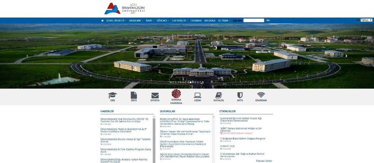AİÇÜ\'de Koronavirüs (COVID-19) ile İlgili Web Sayfası Oluşturuldu