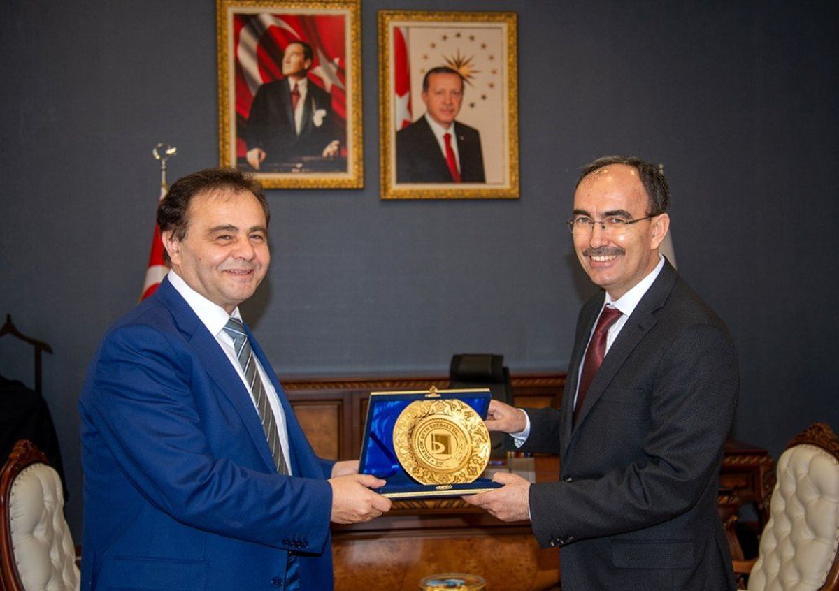 Başkan Şahin\'den Rektör Beydemir\'e tebrik ziyareti