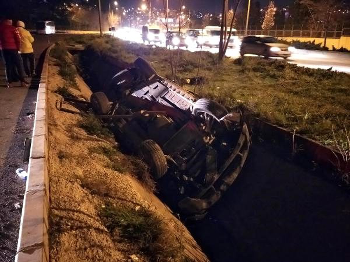Kontrolden çıkan cip takla attı: 1\'i ağır 3 yaralı