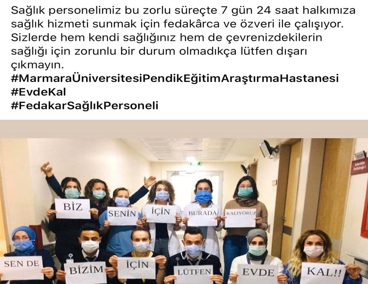 Sağlık çalışanlarından vatandaşlara evinizden çıkmayın uyarısı