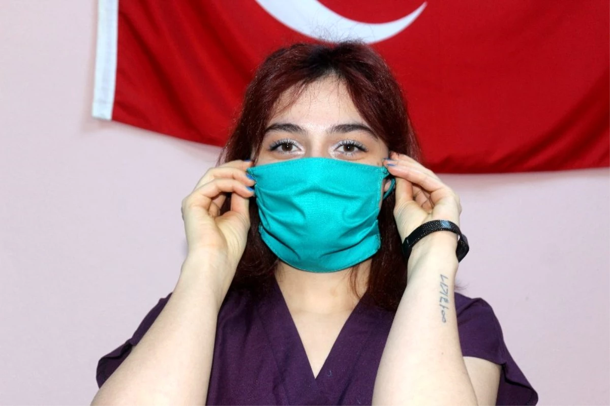 Van\'daki hastane cerrah önlük kumaşından maske üretti