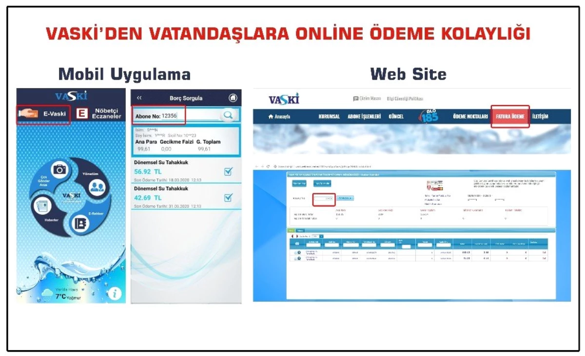 VASKİ\'den vatandaşlara online ödeme kolaylığı