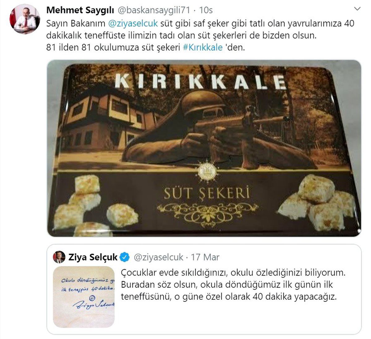 Başkan Saygılı\'dan 81 ile 81 Süt Şekeri