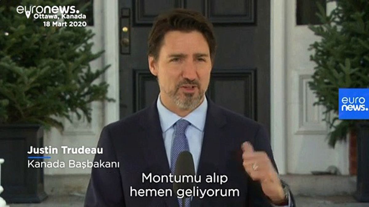 Justin Trudeau, üşüyünce basın toplantısına ara verdi; eve girip ceketini aldıktan sonra devam etti