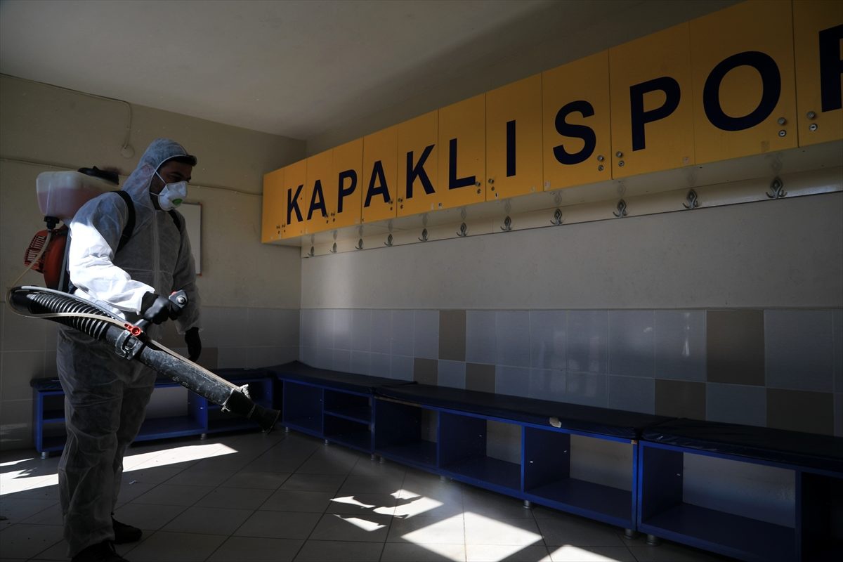 Kapaklı\'da spor tesisleri de dezenfekte edildi