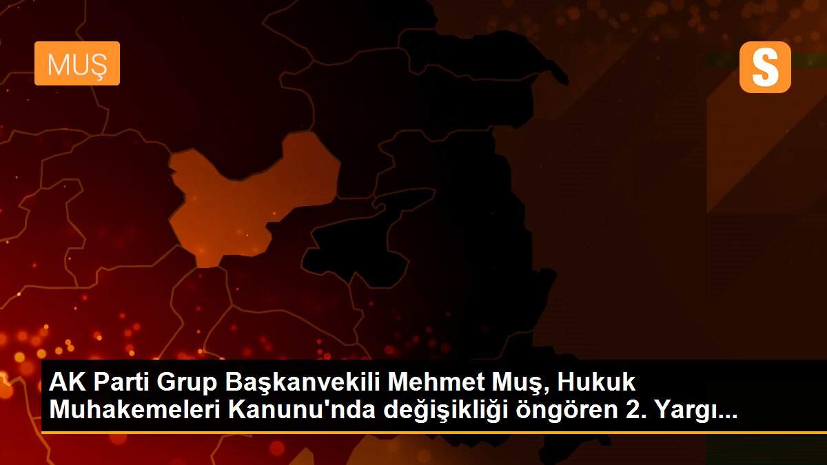 AK Parti Grup Başkanvekili Mehmet Muş, Hukuk Muhakemeleri Kanunu\'nda değişikliği öngören 2. Yargı...