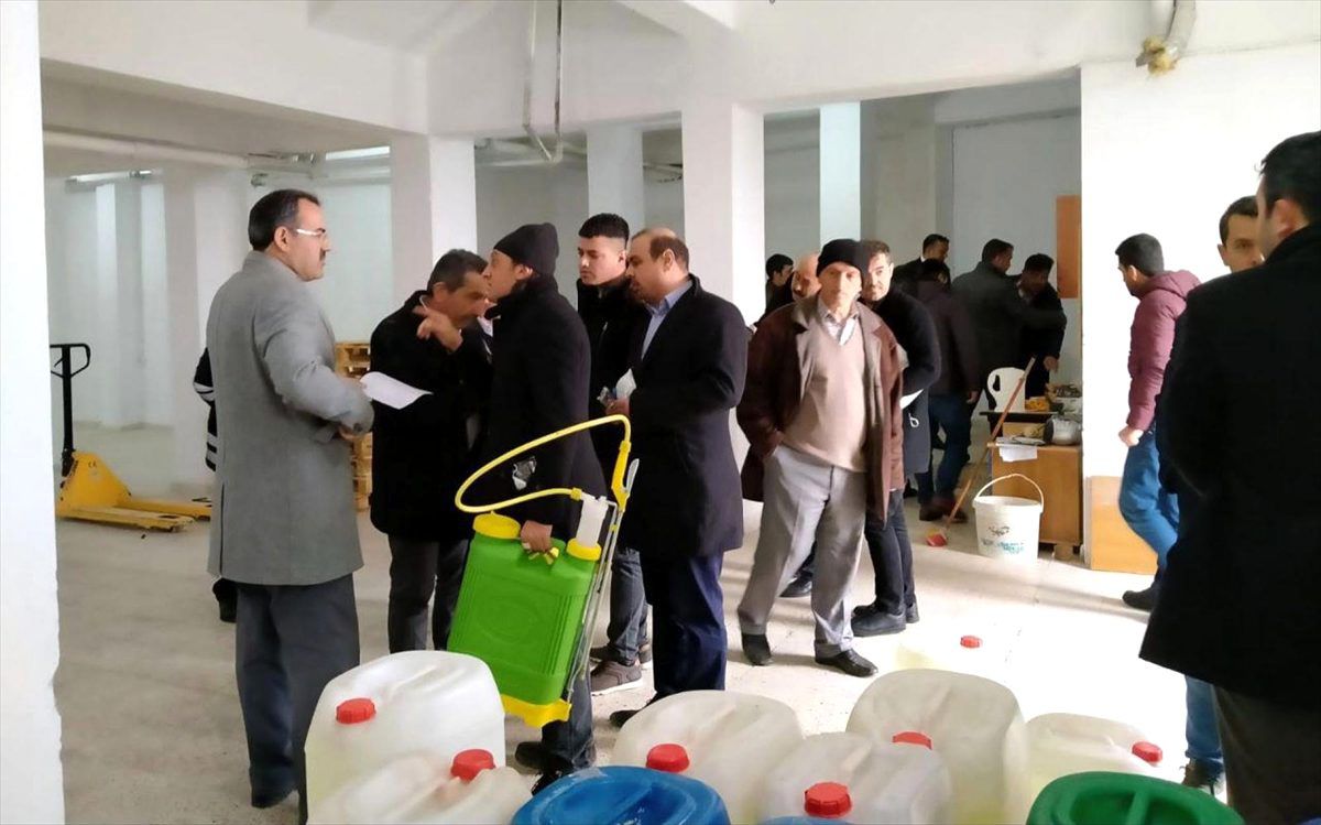 Sorgundaki tüm okullara dezenfektan dağıtıldı