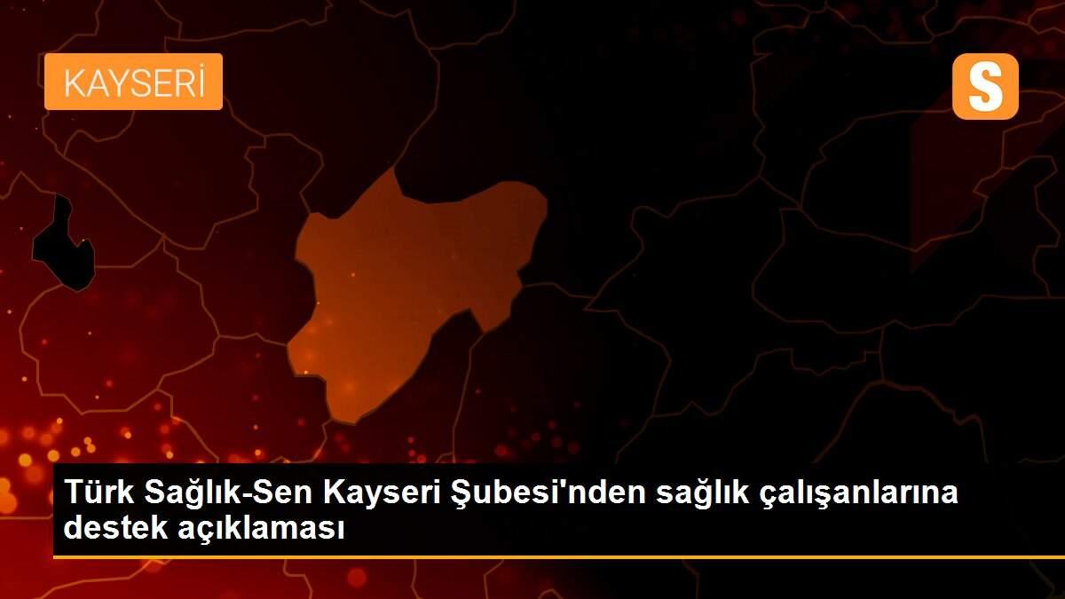 Türk Sağlık-Sen Kayseri Şubesi\'nden sağlık çalışanlarına destek açıklaması