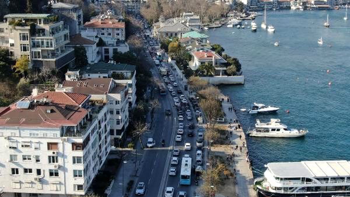 Bebek\'teki yoğunluk havadan görüntülendi