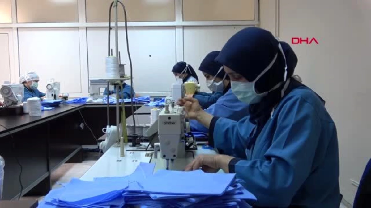 Bolu\'da hastanede maske üretiliyor