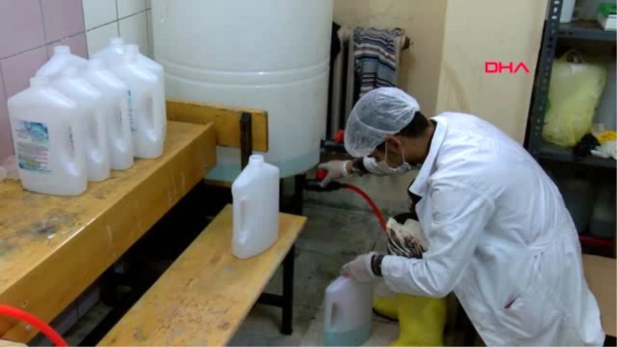 KAYSERİ Lise öğrencileri 1 haftada 150 ton dezenfektan üretti