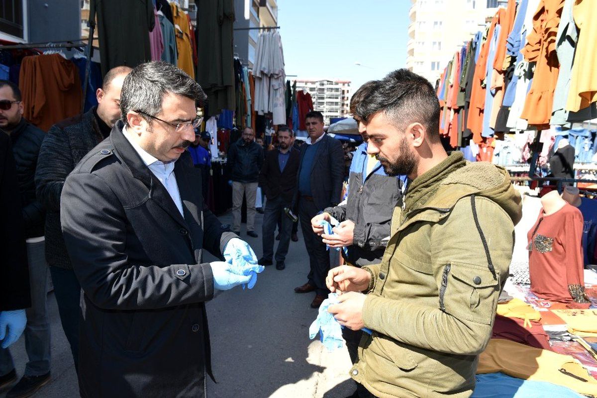 Yıldırım\'daki pazar yerlerinde korona virüs tedbiri
