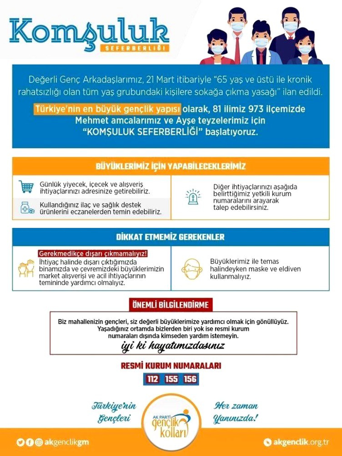 AK Parti Gençlik Kollarından Komşuluk Seferberliği
