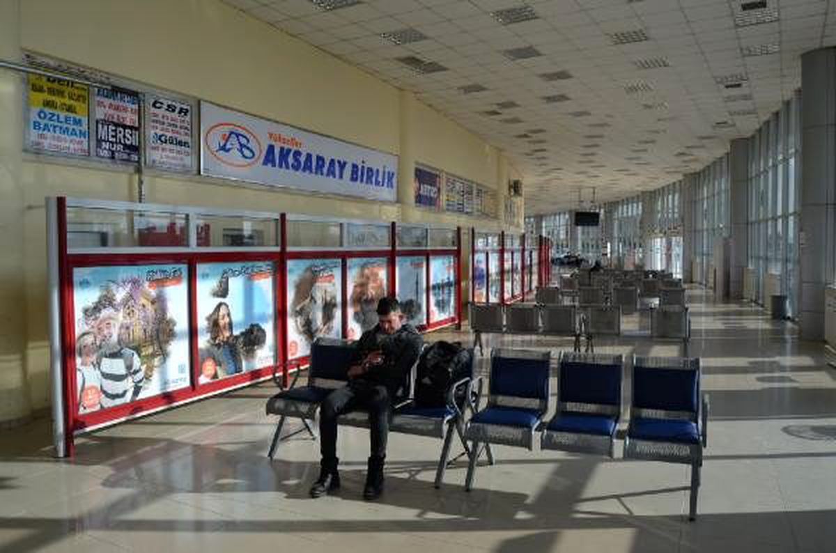 Aksaray\'da otogar sessizliğe büründü