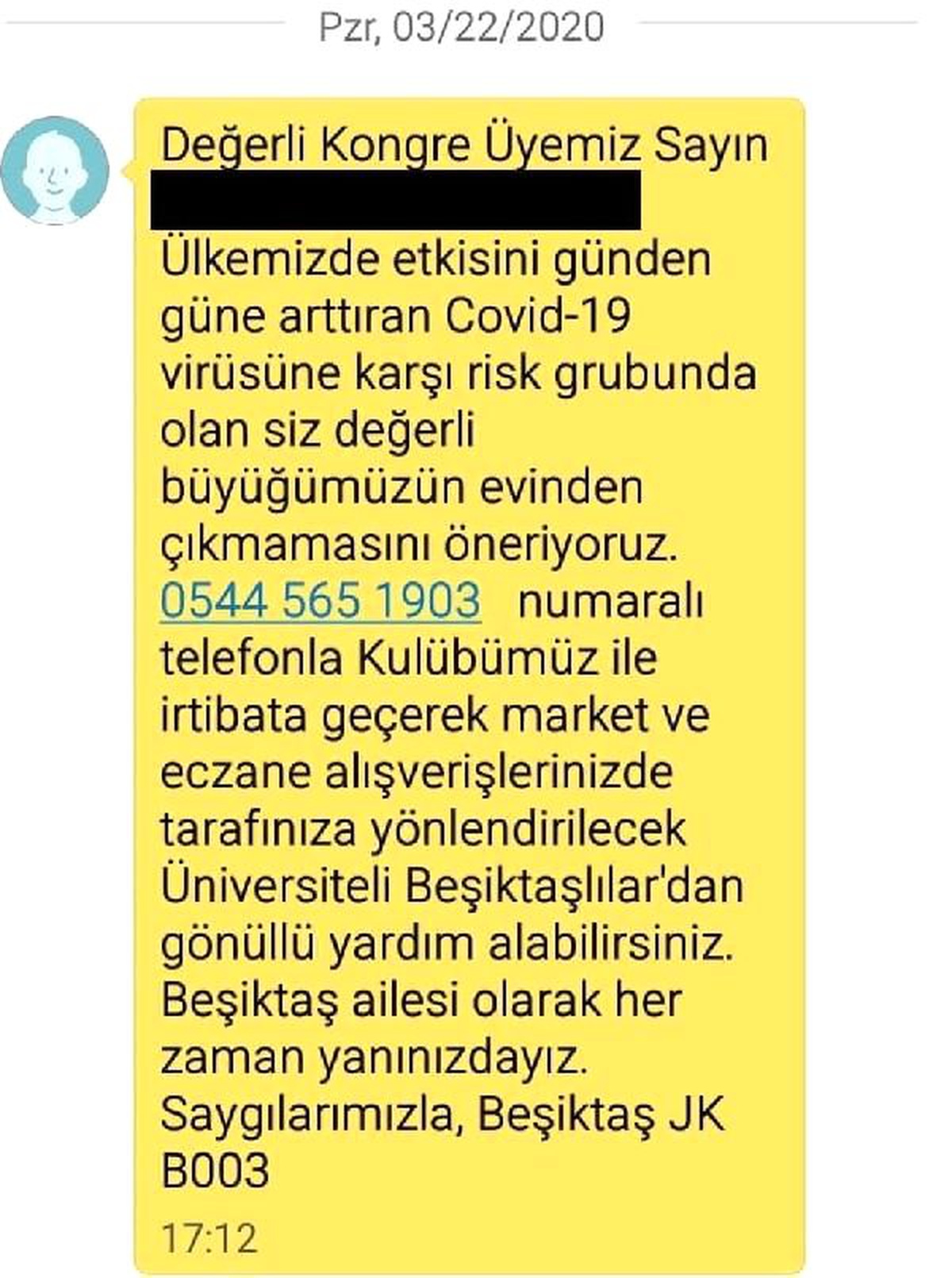 Beşiktaş Kulübü ve UNİBJK\'den koronavirüse karşı önlem