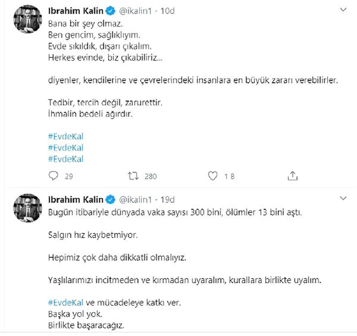 İbrahim Kalın\'dan \'evde kal\' mesajı: Yaşlılarımızı uyaralım, kurallara uyalım