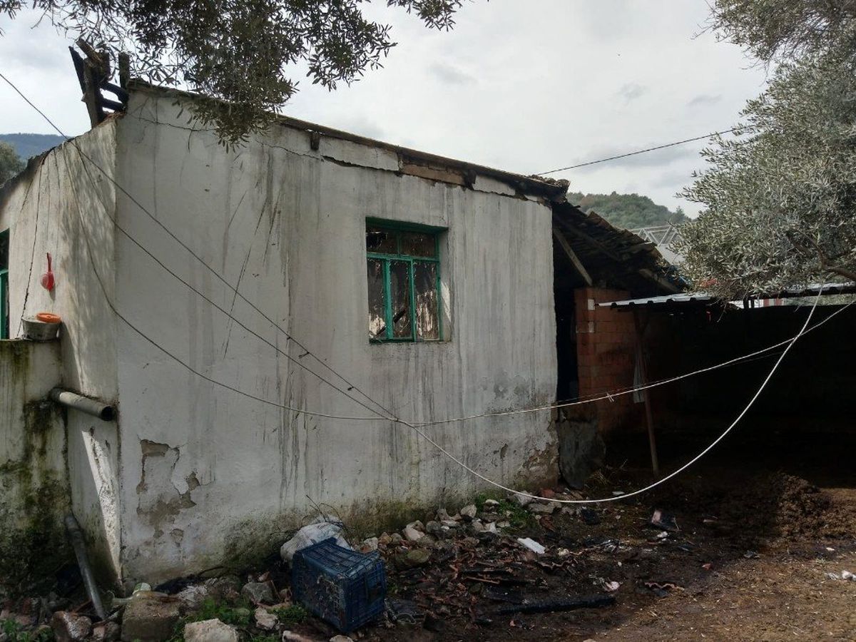 Kore Gazisinin evi yandı