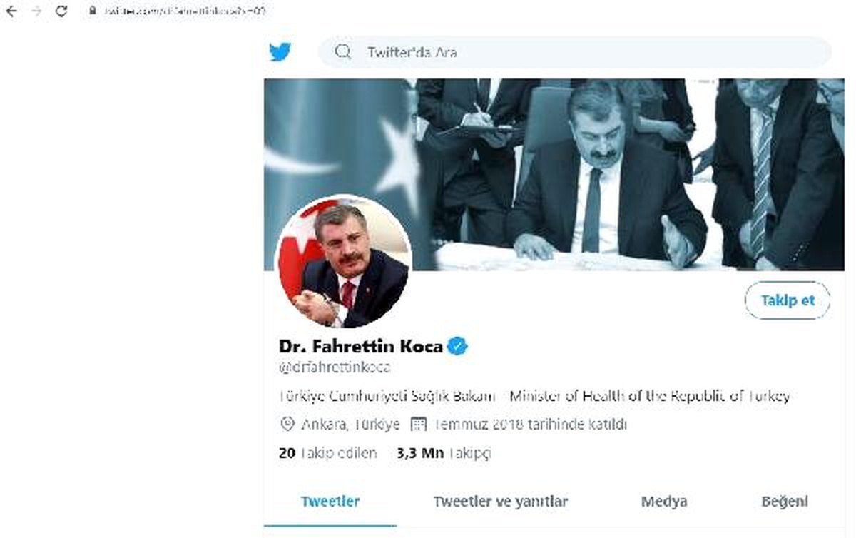 Sağlık Bakanlığı: Bakan Koca adına açılan sahte hesaplara itibar etmeyin