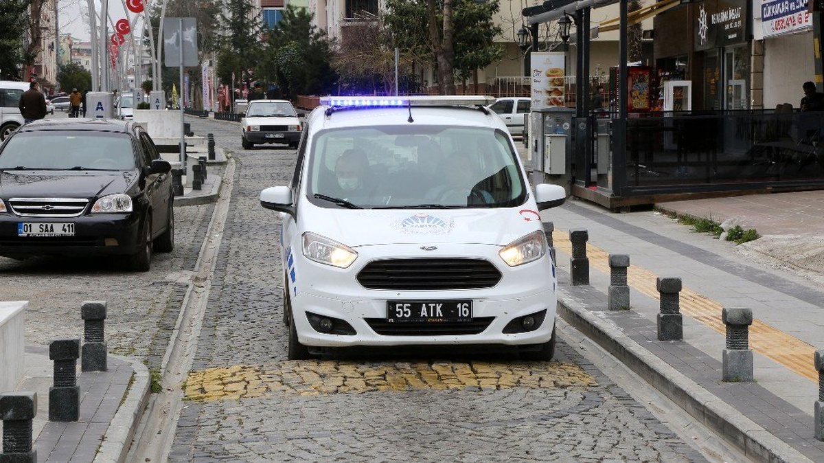 \'Atakum Zabıtası\'ndan \'evde kal\' anonsu