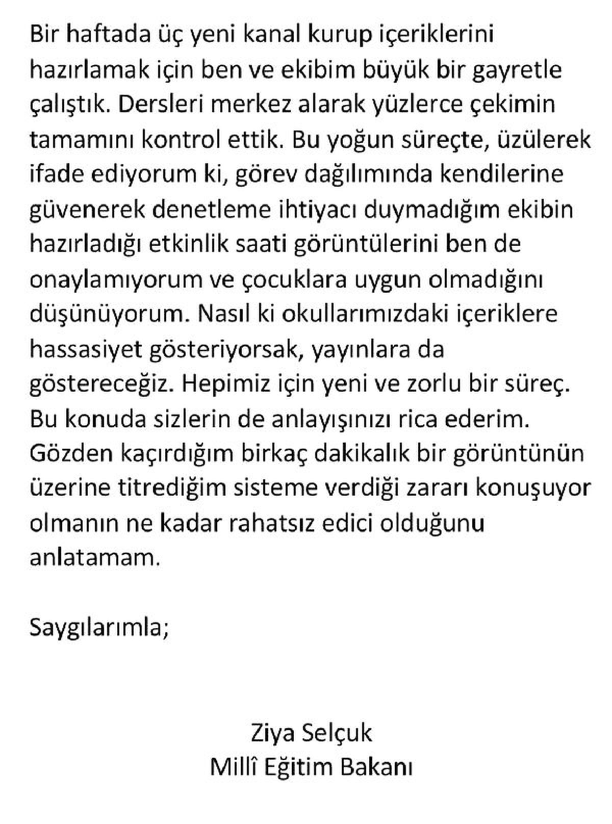 Bakan Selçuk: Ben de onaylamıyorum