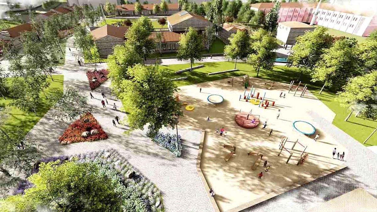 Erzurum\'un millet bahçesi tarihi Üç Kümbetler\'i cazibe merkezi haline getirecek