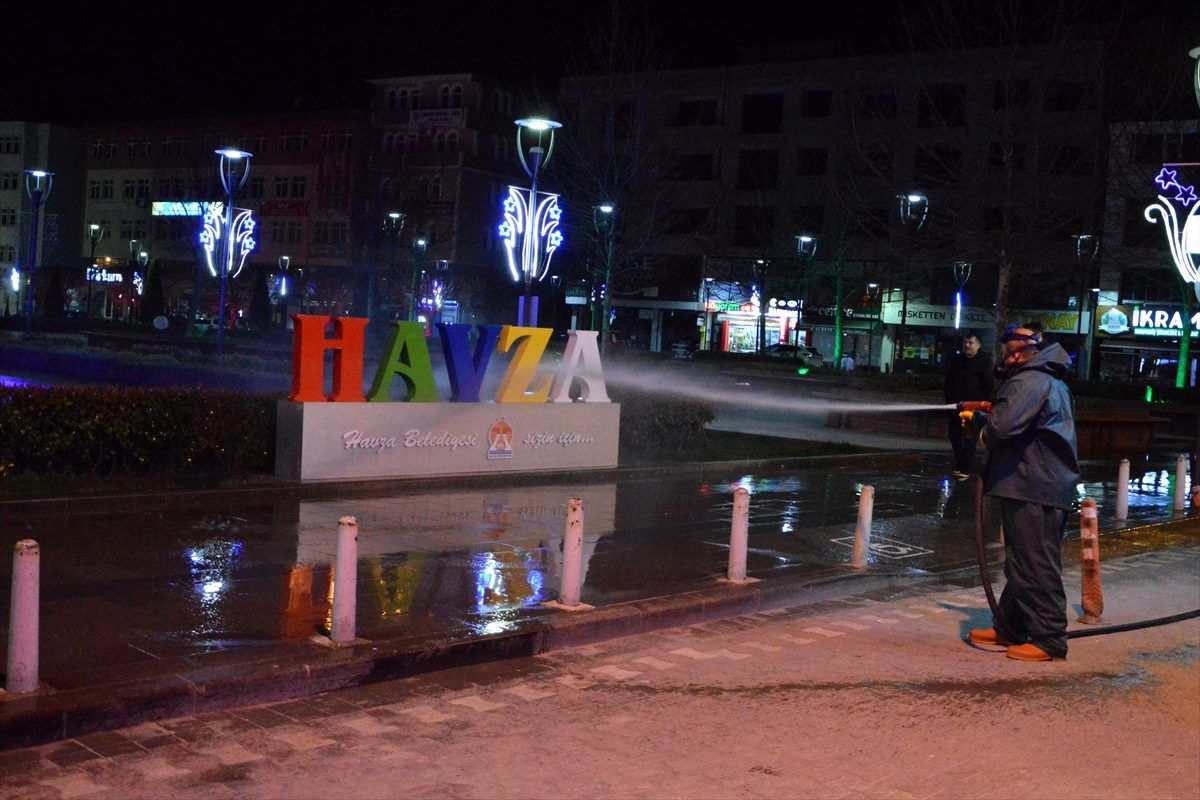 Havza\'da dezenfeksiyon çalışmaları