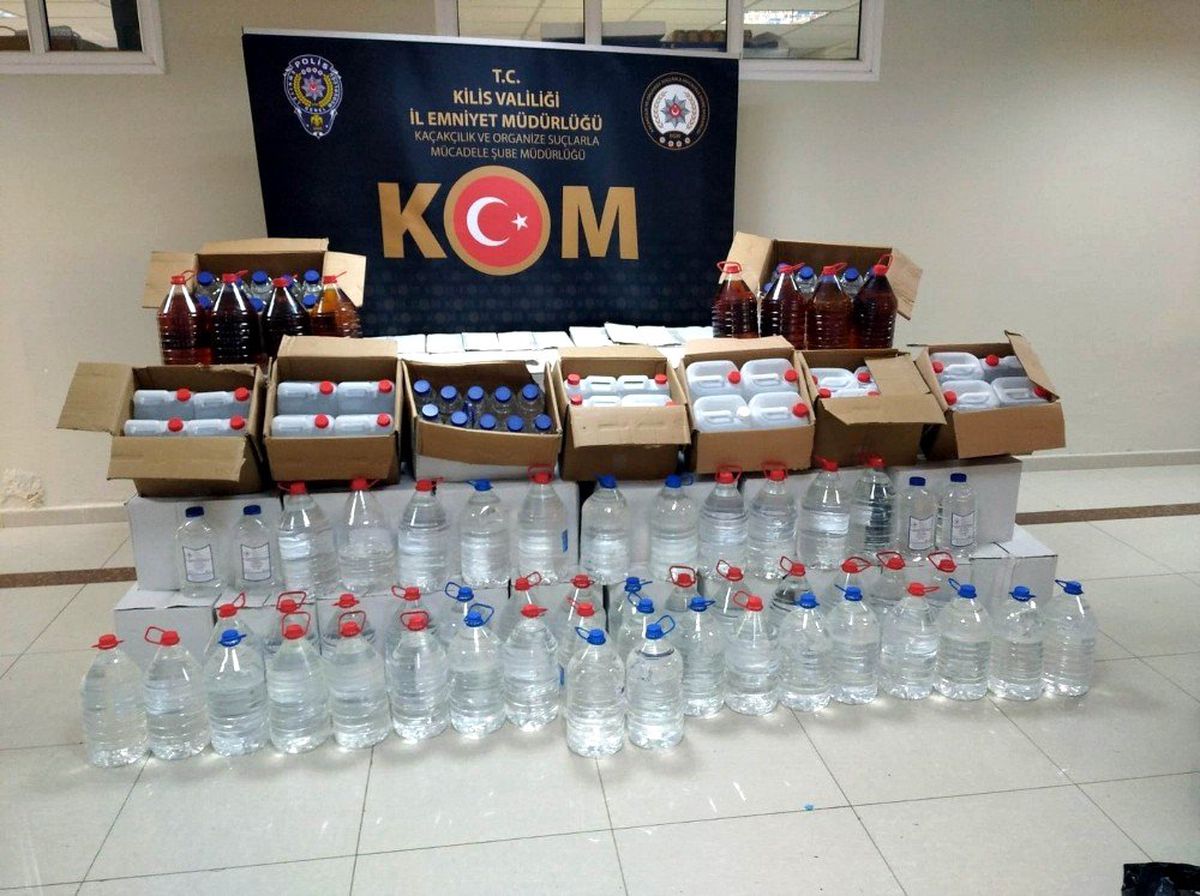 Kilis\'te kaçak içki ele geçirildi