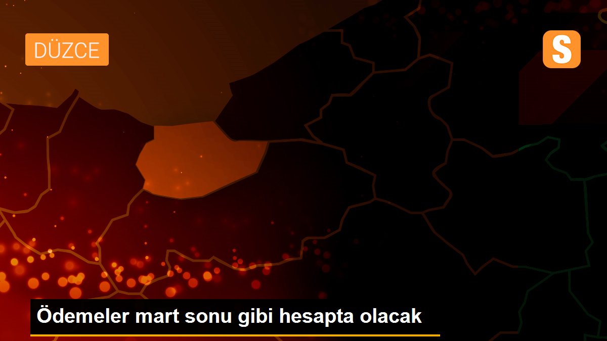 Ödemeler mart sonu gibi hesapta olacak