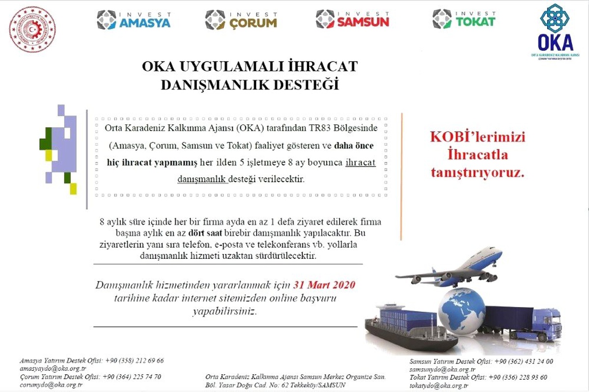 OKA\'dan ihracat yapmak isteyen firmalara destek