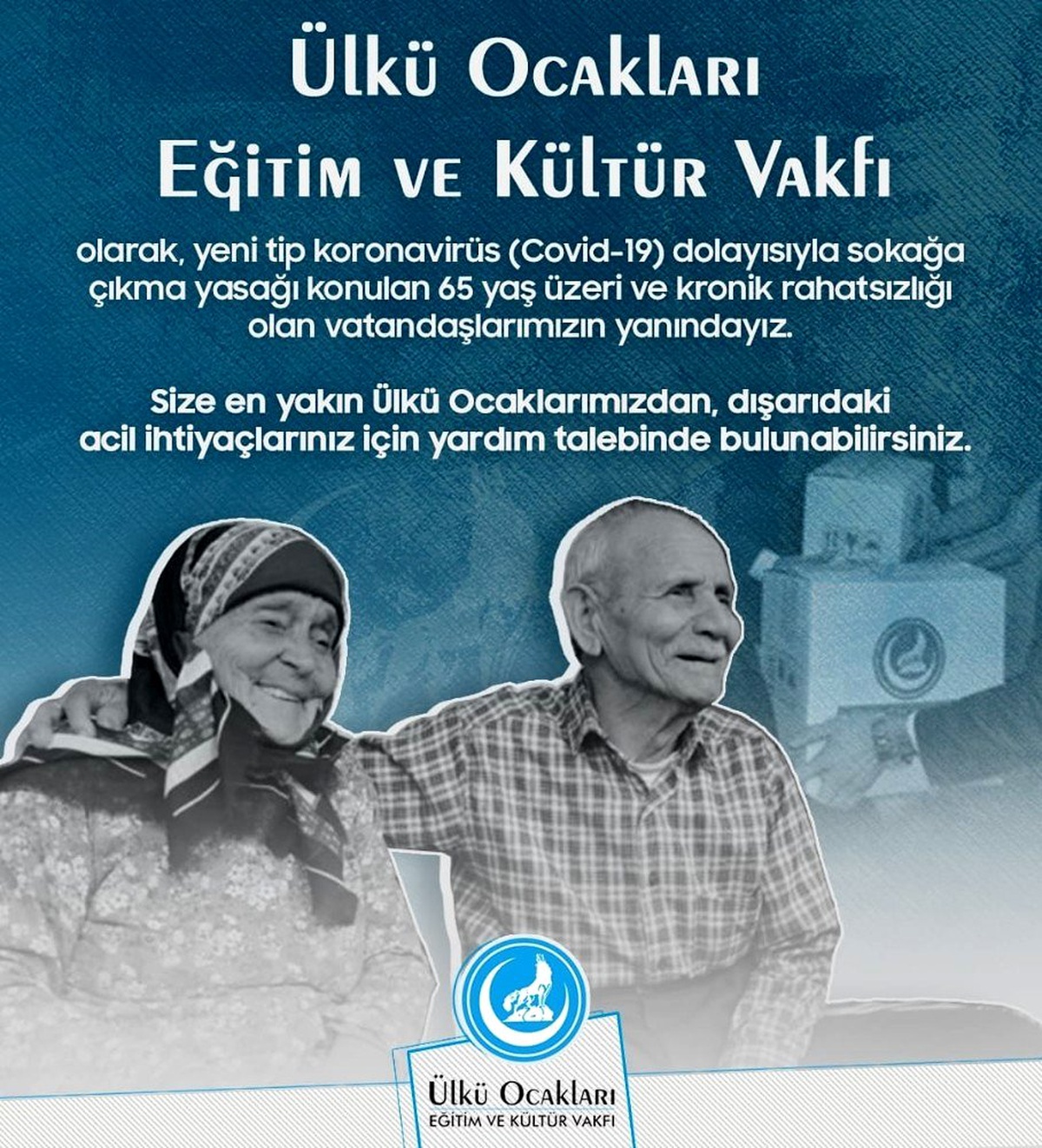 Ülkü Ocakları Başkanı Ateş\'ten sokağa çıkamayan vatandaşlar için yardım açıklaması