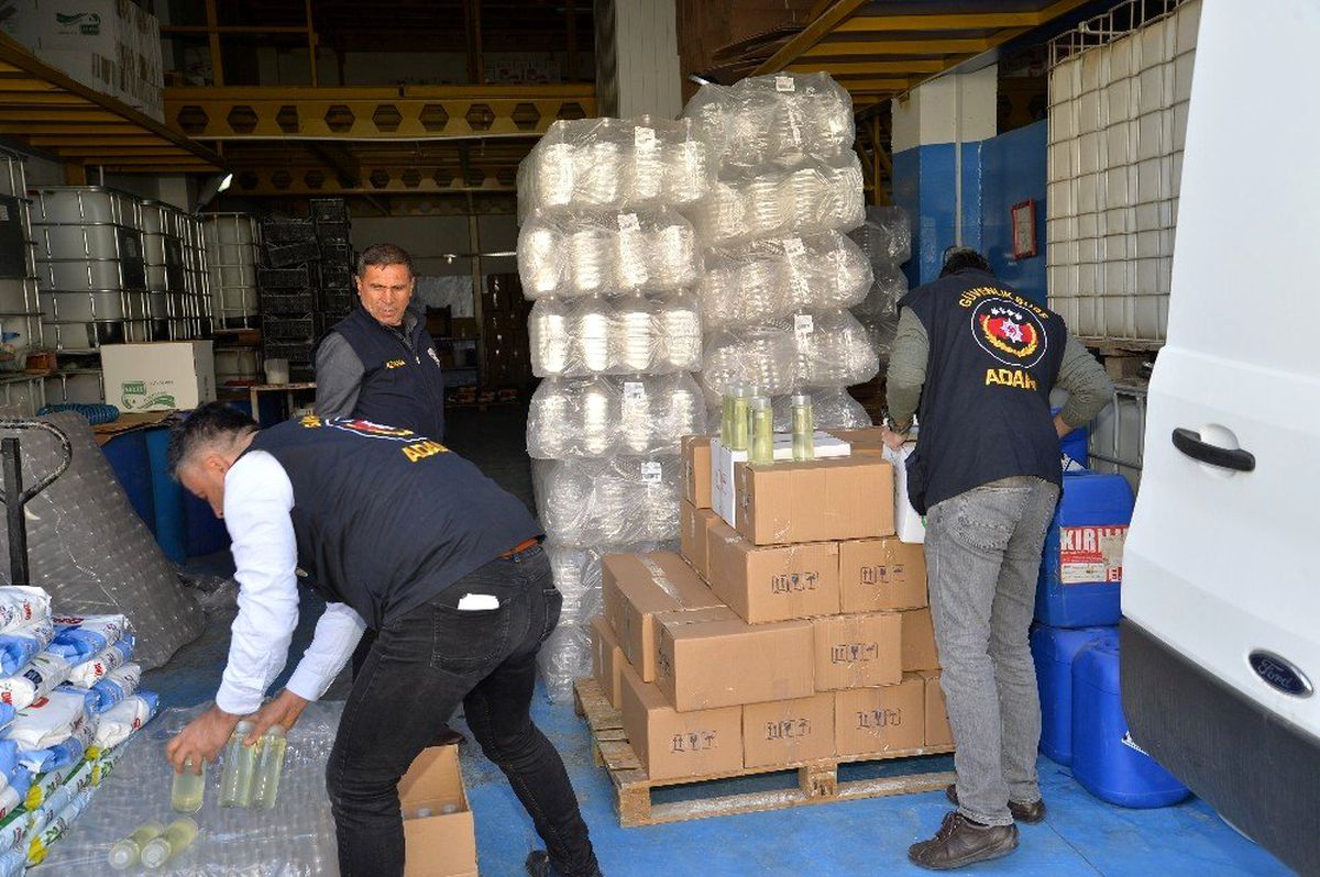 Adana\'da 625 litre sahte kolonya ele geçirildi