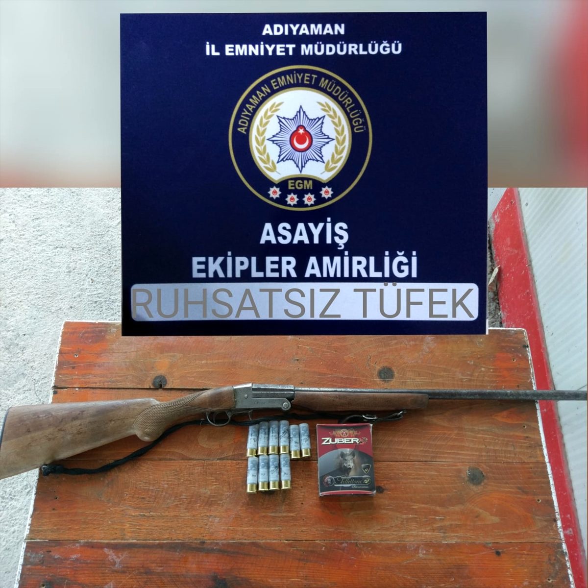 Adıyaman\'da ruhsatsız av tüfeği ele geçirildi