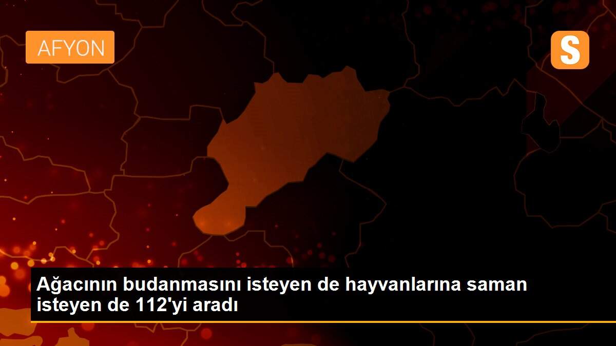 Ağacının budanmasını isteyen de hayvanlarına saman isteyen de 112\'yi aradı