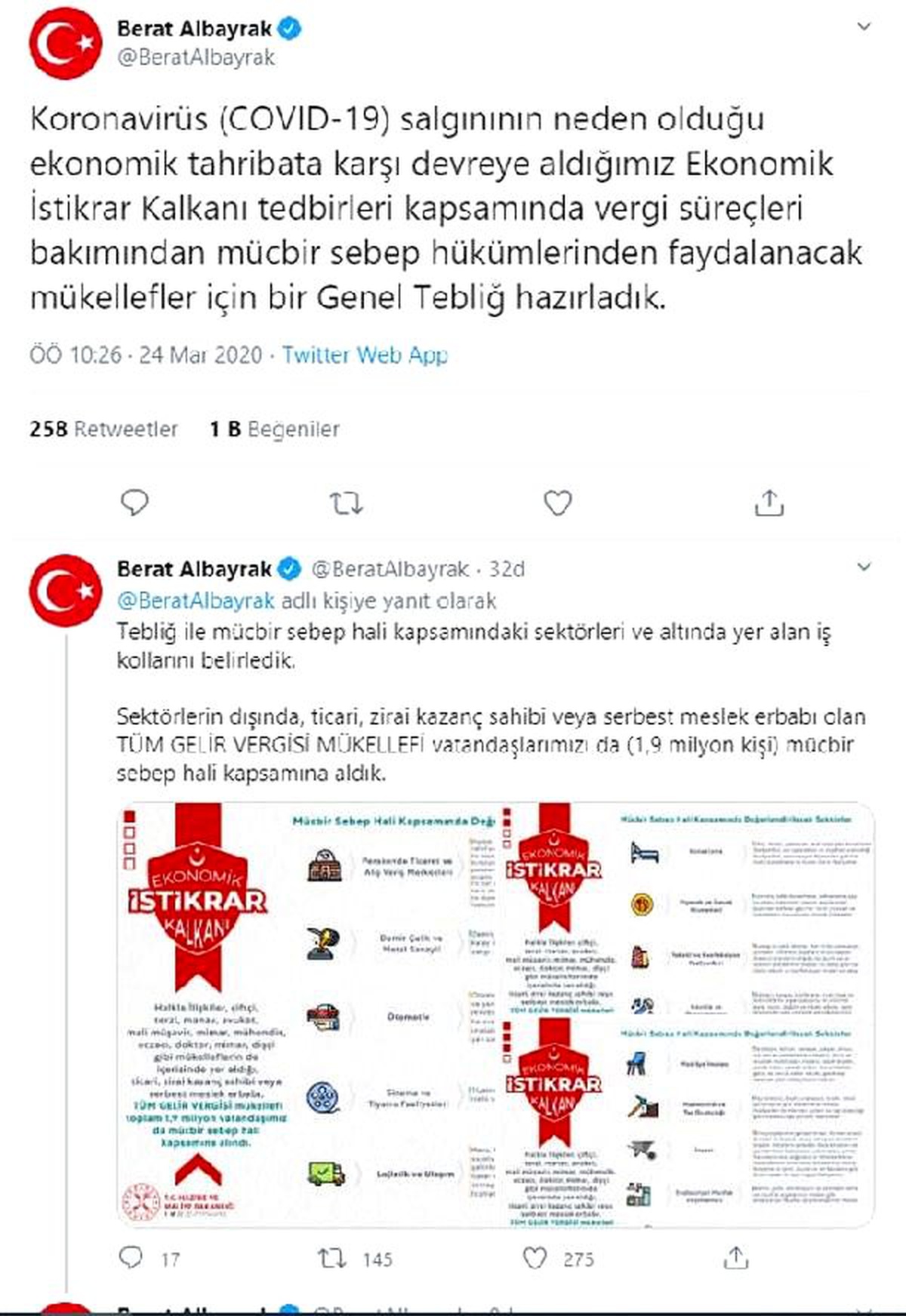 Bakan Albayrak: Mücbir sebep hükümlerinden faydalanacak mükellefler için \'Genel Tebliğ\' hazırladık
