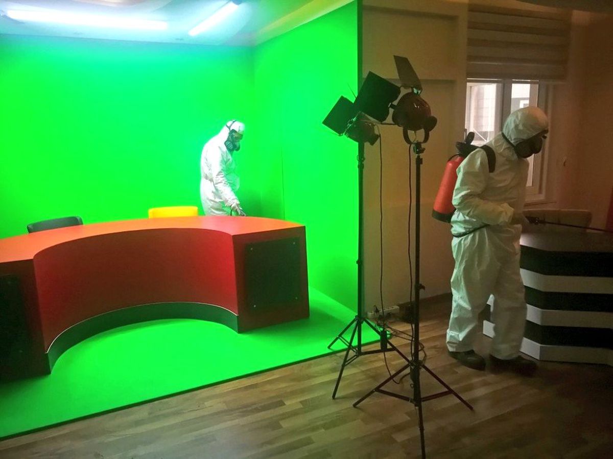 Basın kuruluşlarının büroları dezenfekte edildi