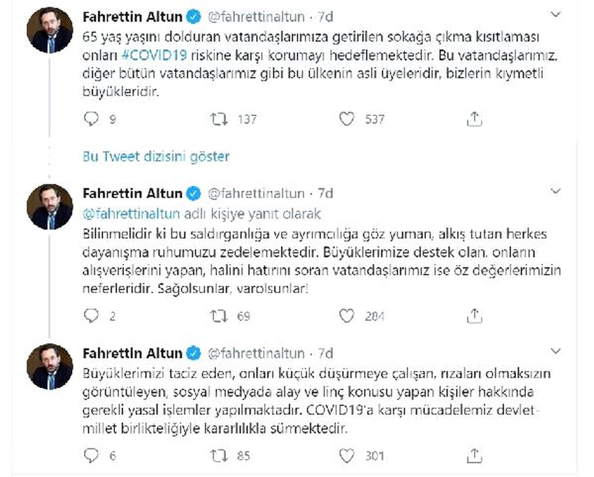 İletişim Başkanı Altun: Büyüklerimizi alay konusu yapanlara yasal işlem yapılmakta