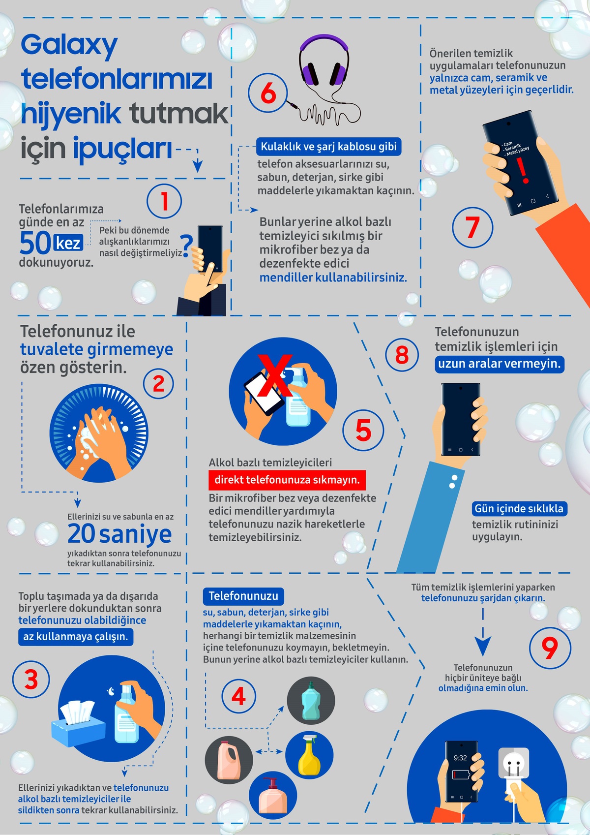 Koronavirüs tehdidine karşı telefon ve tabletlerinizi nasıl temizlemelisiniz?
