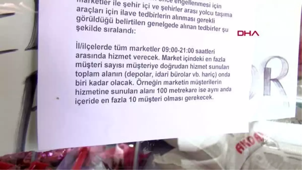 MARKETLERDE YENİ ÖNLEMLER VE UYARILAR