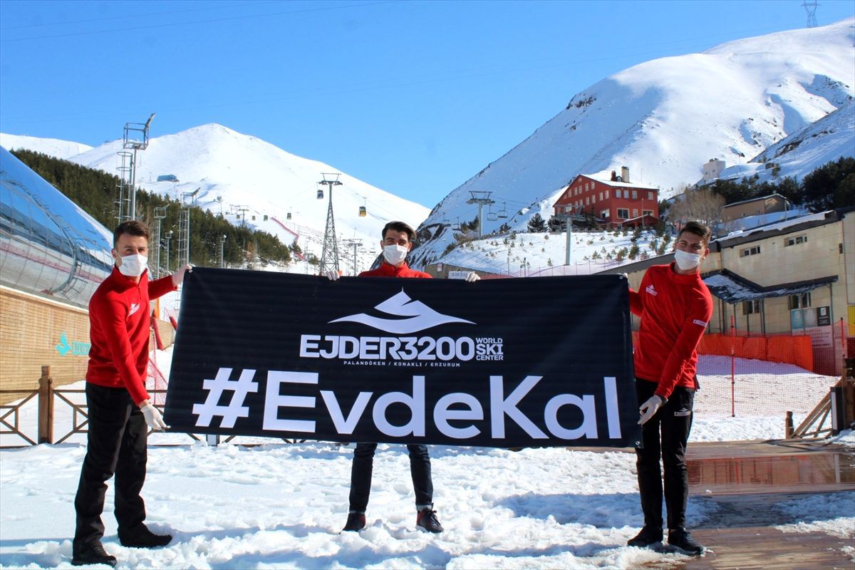Palandöken\'deki kayak heyecanı Kovid-19 nedeniyle sona erdi