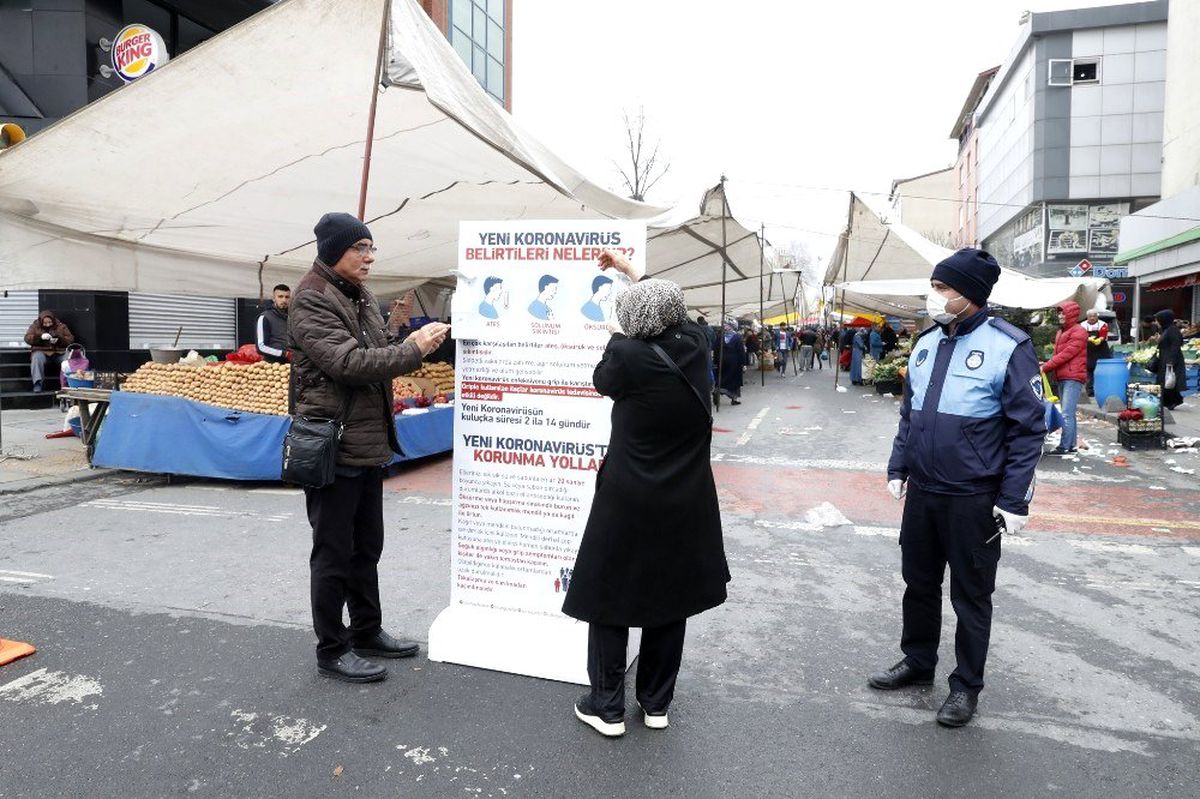 Pazarlarda korona virüs önlemi
