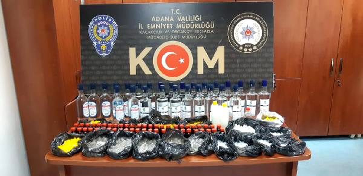 Adana\'da 80 bin lira değerinde etil alkol ele geçirildi