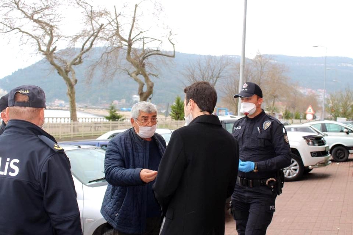 Cide\'de yasağa uymayan bir kişiye para cezası uygulandı