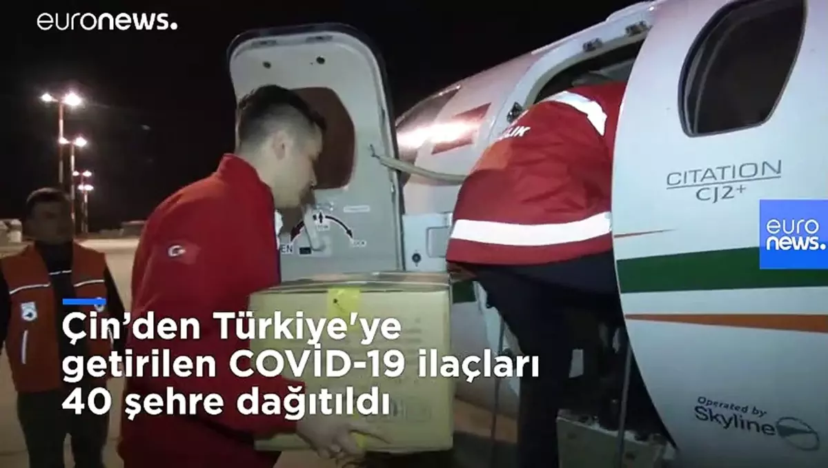 Çin\'den Türkiye\'ye getirilen COVİD-19 ilaçları ambulans uçaklarla 40 şehre dağıtıldı