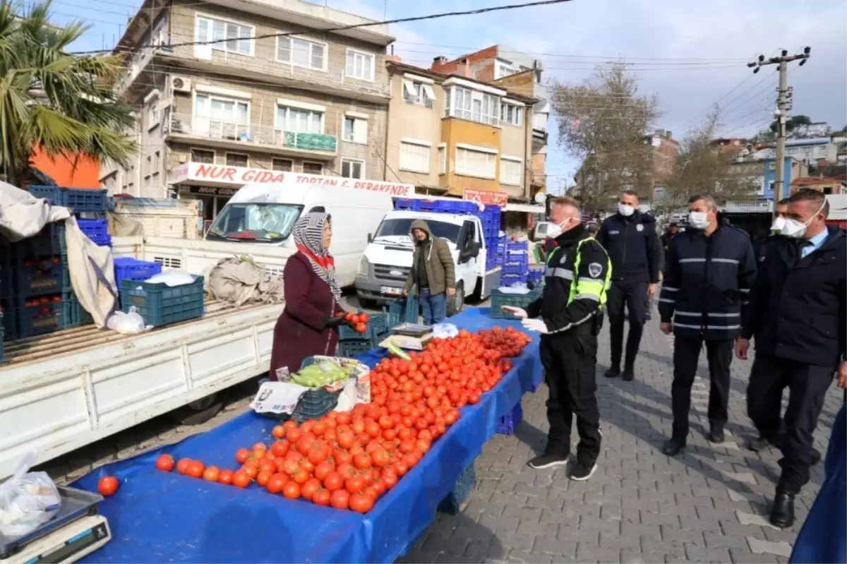 Edremit Çarşamba Pazarı\'na korona virüs düzenlemesi