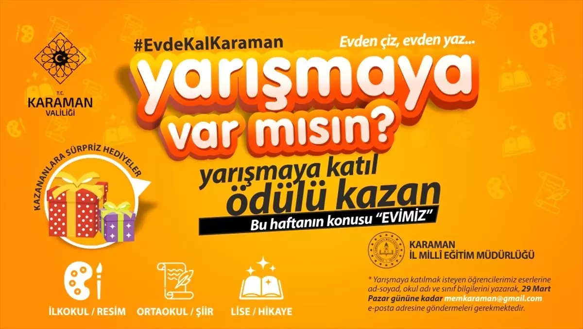 Evde Kal Karaman isimli ödüllü yarışma başladı