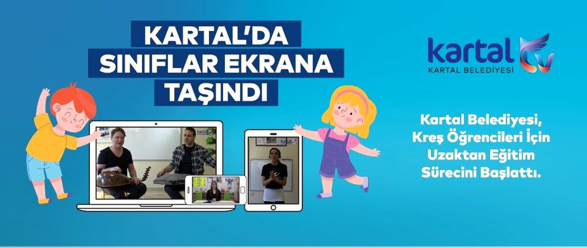 Kartal\'da sınıflar ekrana taşındı