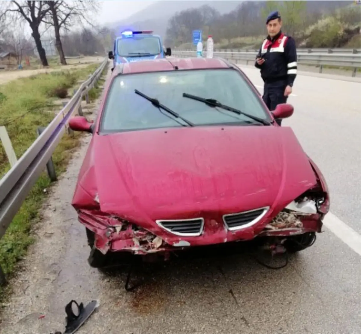 Yağmur kazaya yol açtı: 1 yaralı