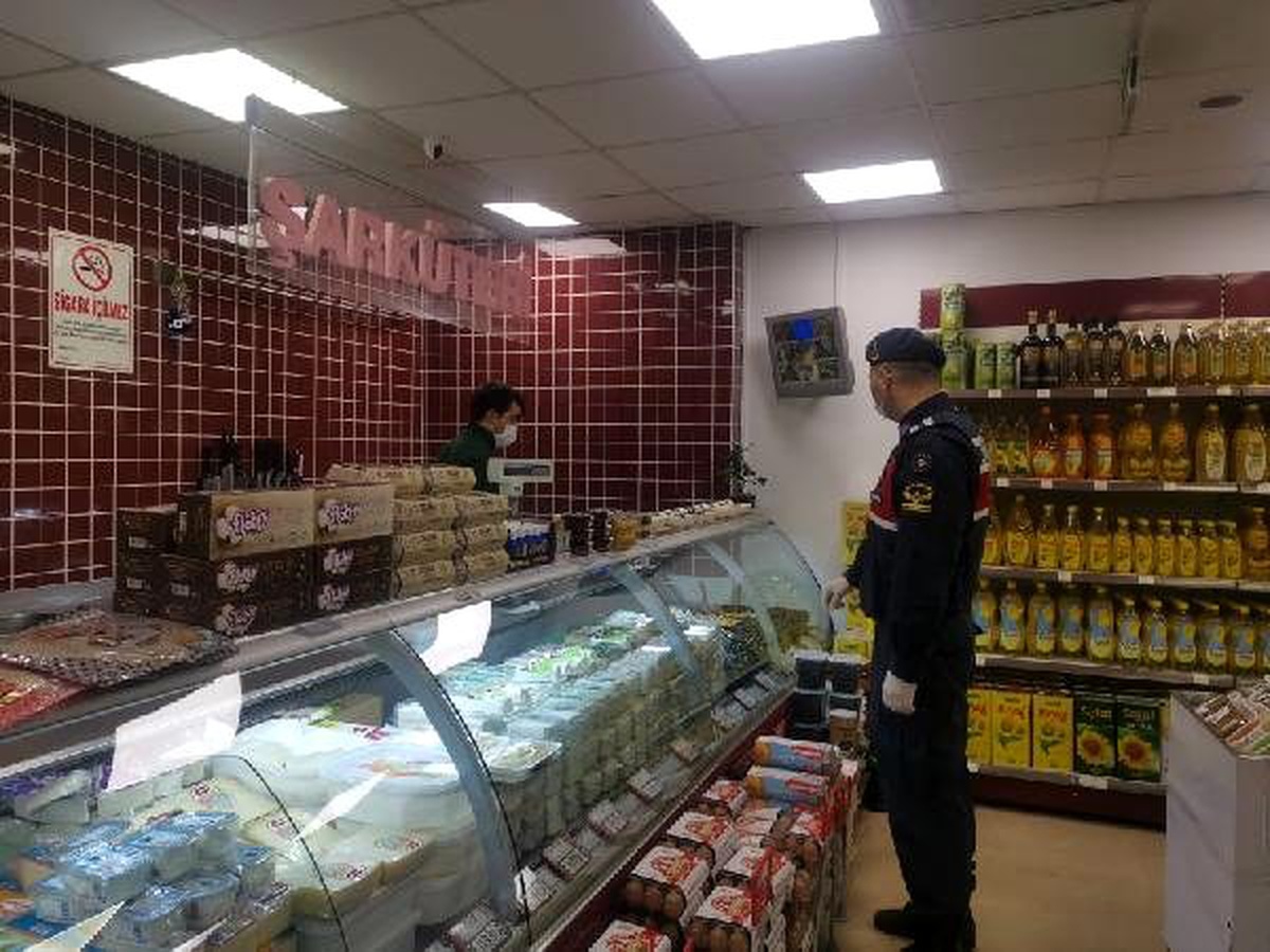 jandarmadan marketlerde koronavirüs denetimi
