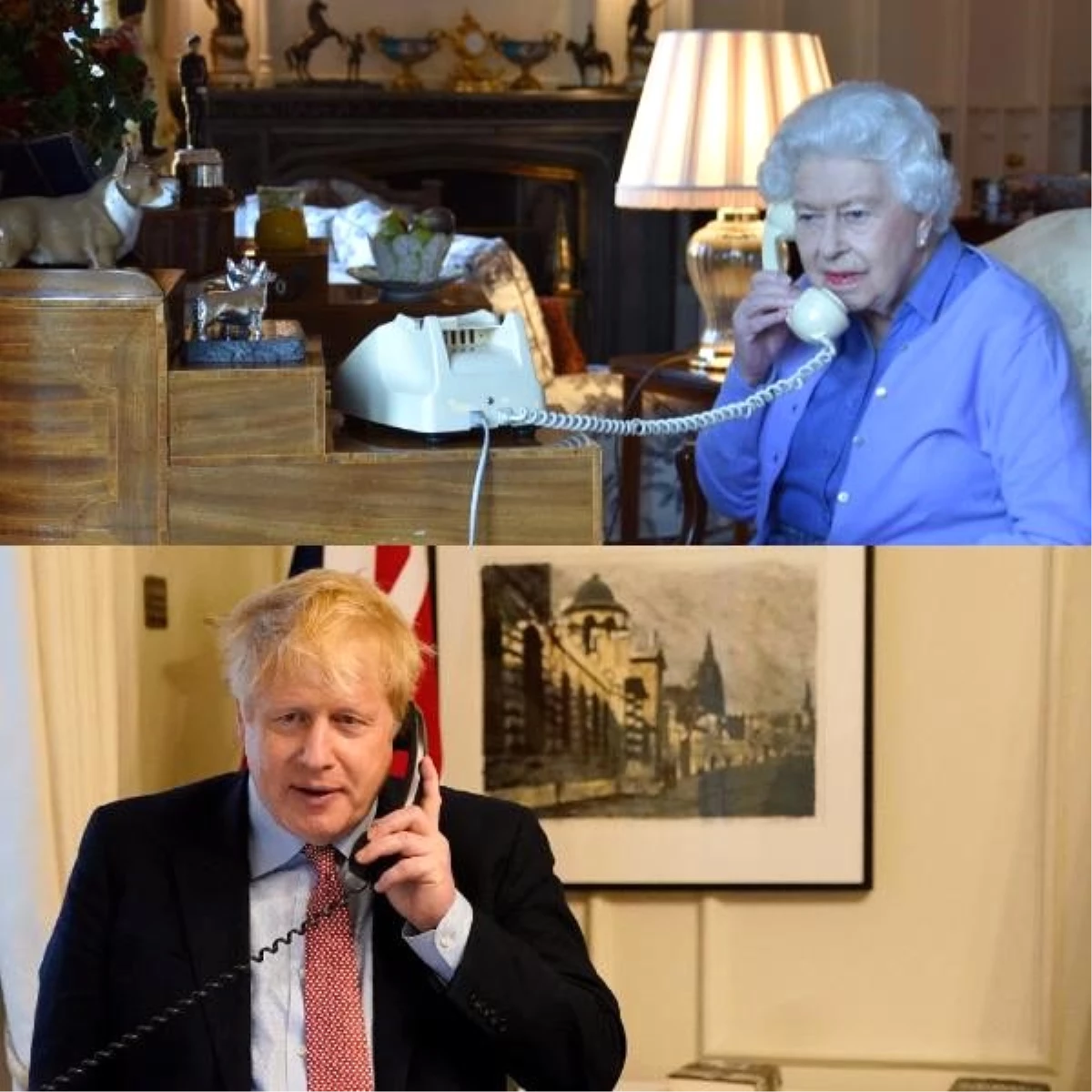 Sağlık durumu merak edilen Kraliçe Elizabeth\'in Başbakan\'la görüştüğü anlar yayınlandı